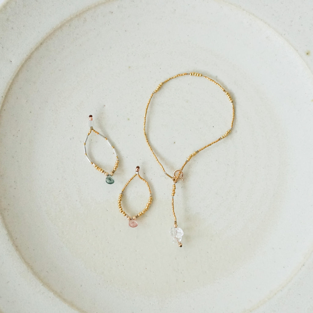 曉 ater トルマリンリング ピンク