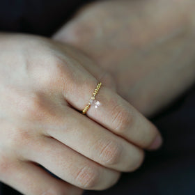 曉 ater トルマリンリング ピンク