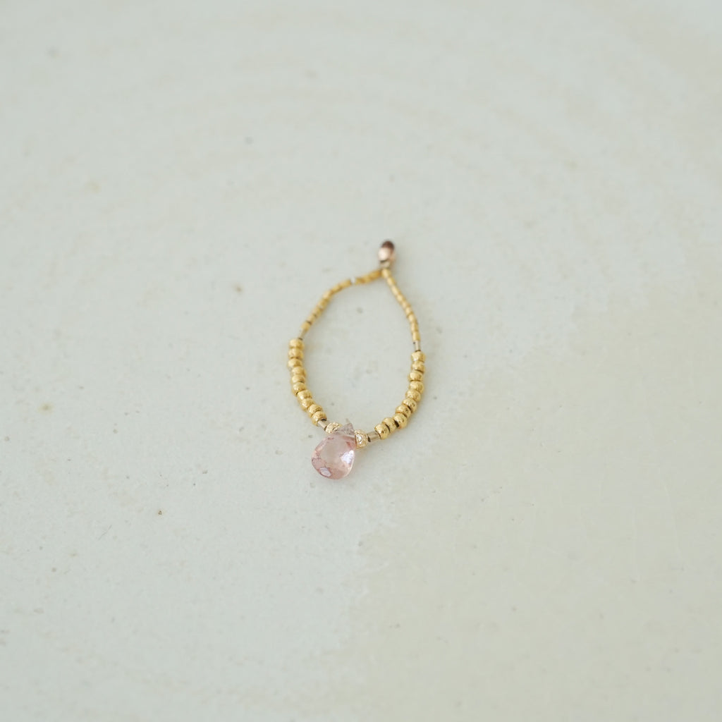 曉 ater トルマリンリング ピンク