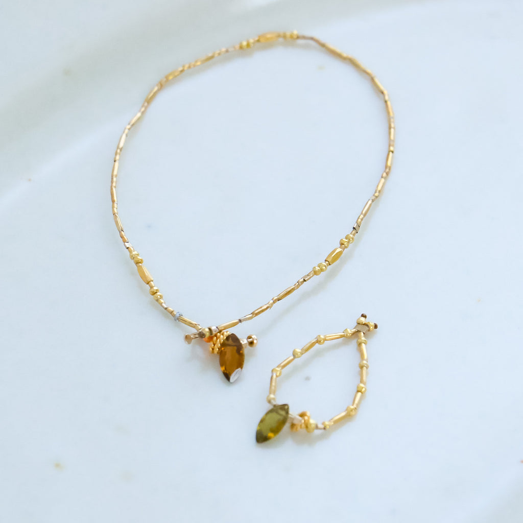 曉 ater トルマリンリング オレンジ