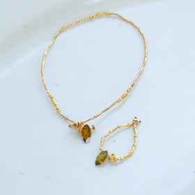 曉 ater トルマリンリング オレンジ