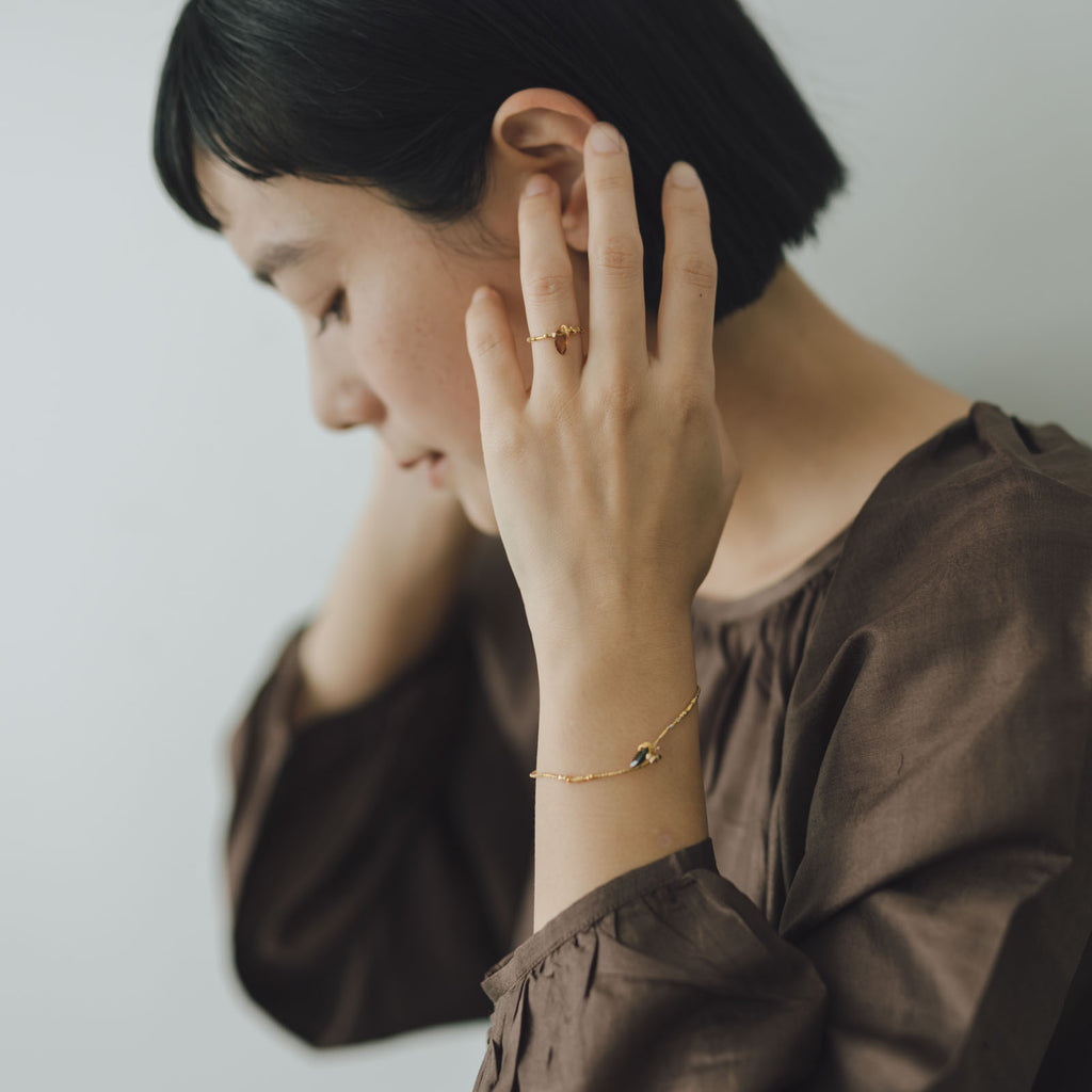 曉 ater アミュレット ブレスレット グリーン