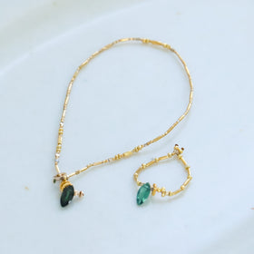 曉 ater アミュレット ブレスレット グリーン