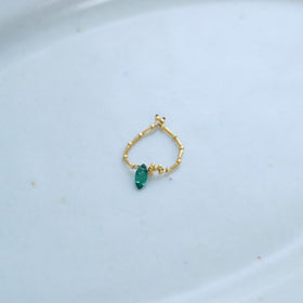 曉 ater トルマリンリング グリーン