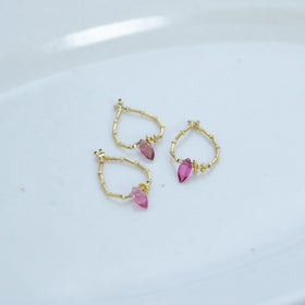 曉 ater トルマリンリング ピンク