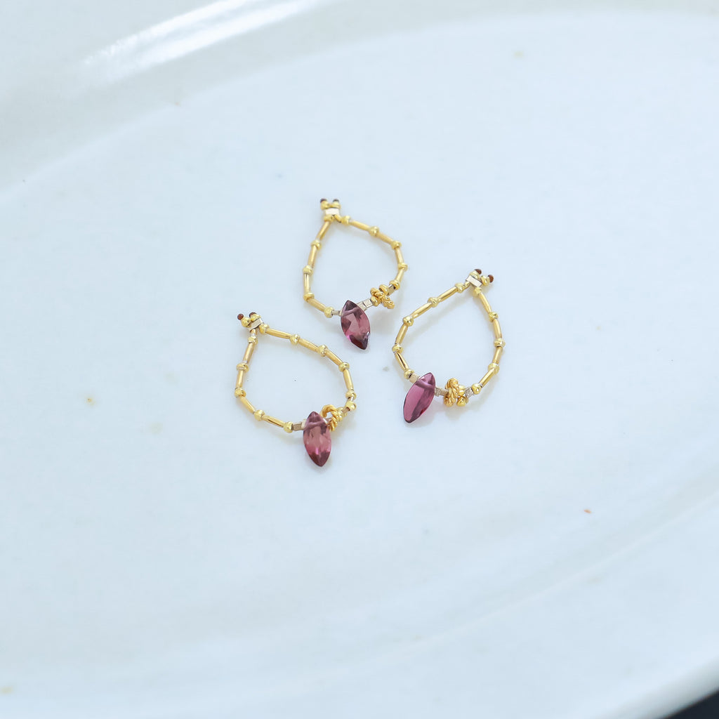 曉 ater トルマリンリング ピンク