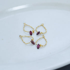 曉 ater トルマリンリング ピンク