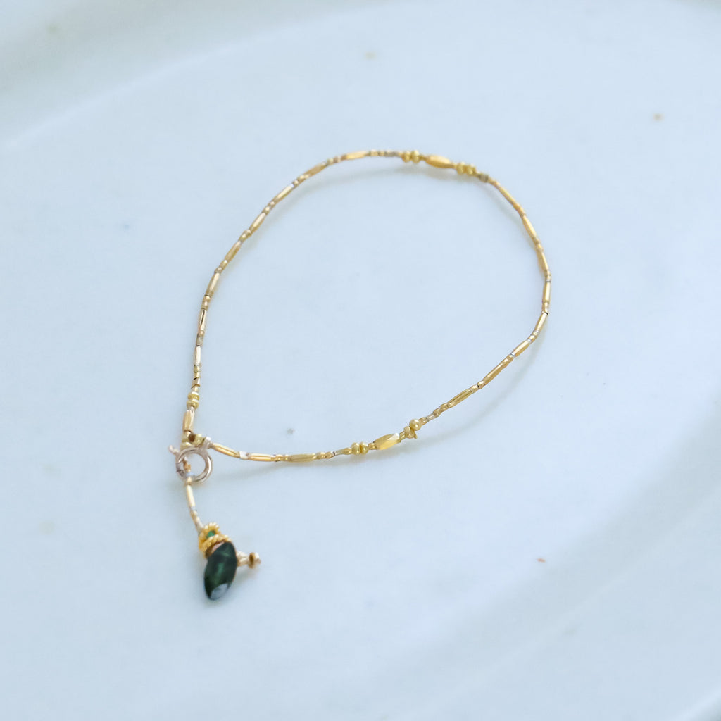 曉 ater アミュレット ブレスレット グリーン