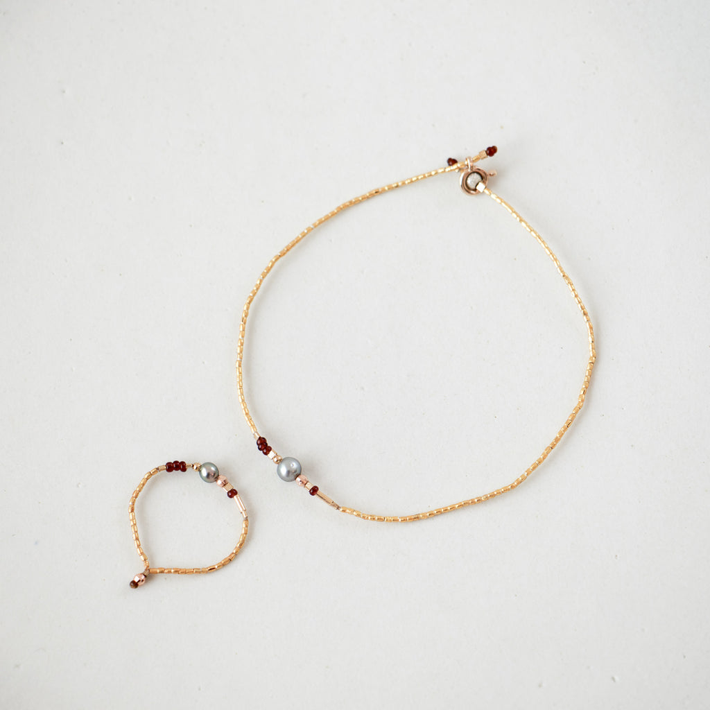 曉 ater タヒチ シルバー ブレスレット