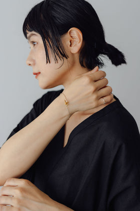 曉 ater K18YG × karen silver bracelet