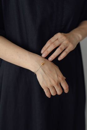 曉 ater K18YG × karen silver bracelet