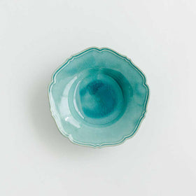 Awabi ware 輪花中深皿