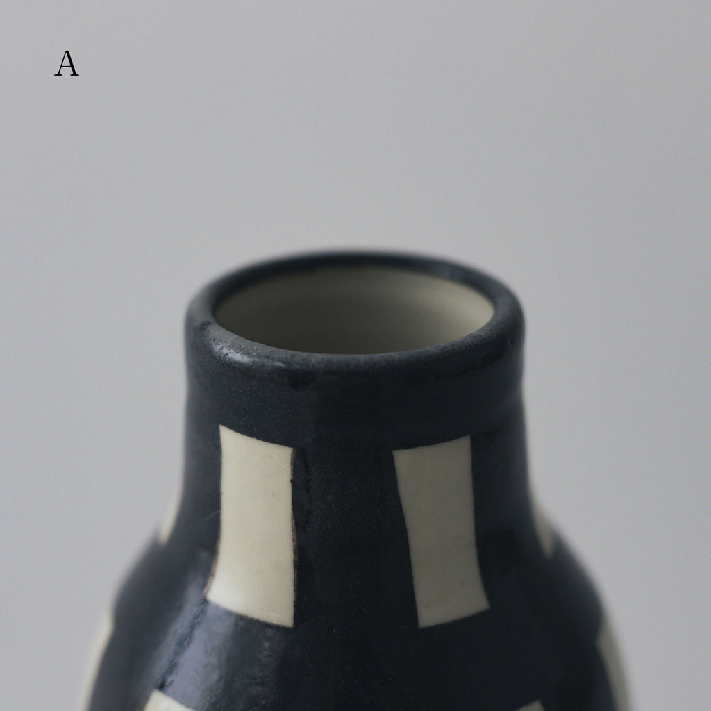 CANASA フラワーベース 格子柄