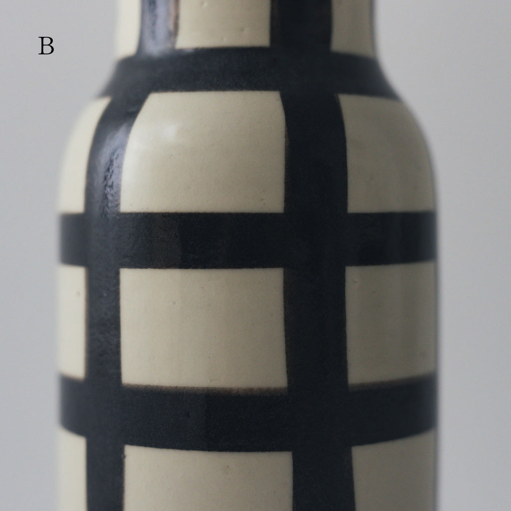 CANASA フラワーベース 格子柄