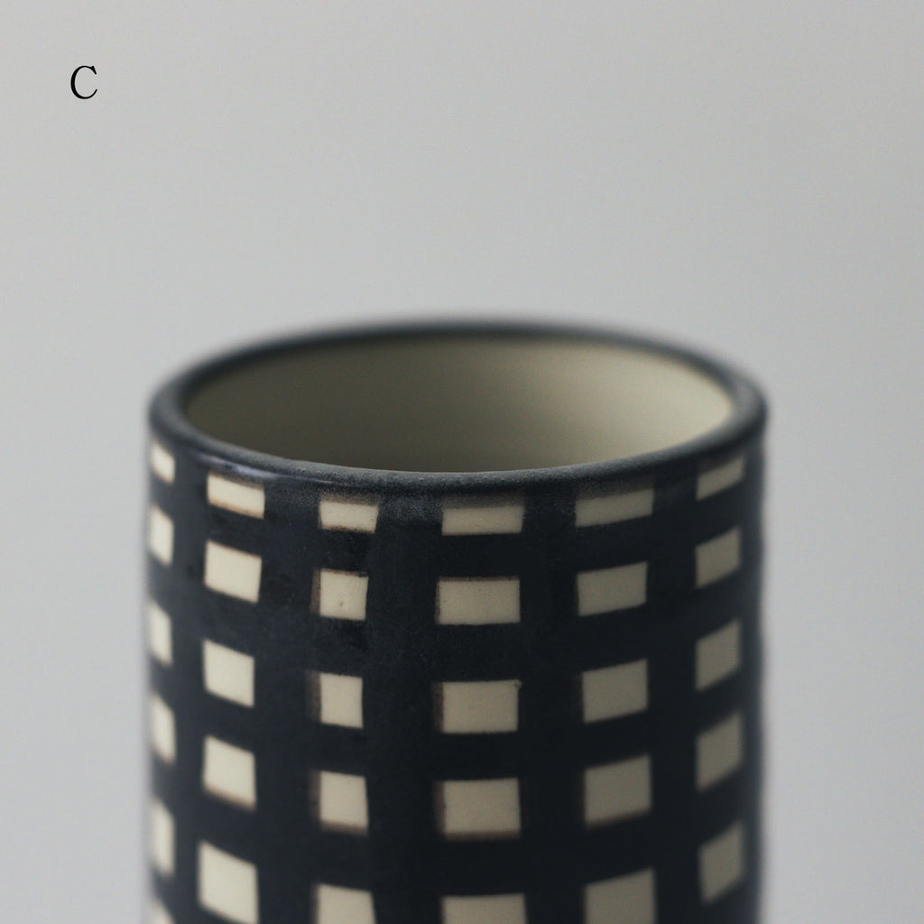 CANASA フラワーベース 格子柄