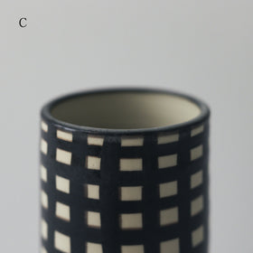 CANASA フラワーベース 格子柄