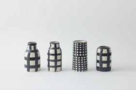 CANASA フラワーベース 格子柄