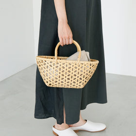 竹聲館 亀甲くずし手付きバスケット