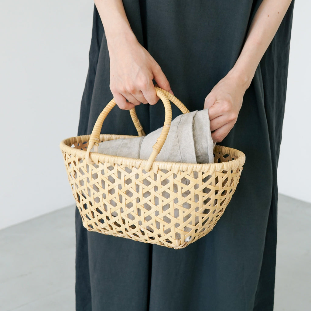 竹聲館 亀甲くずし手付きバスケット