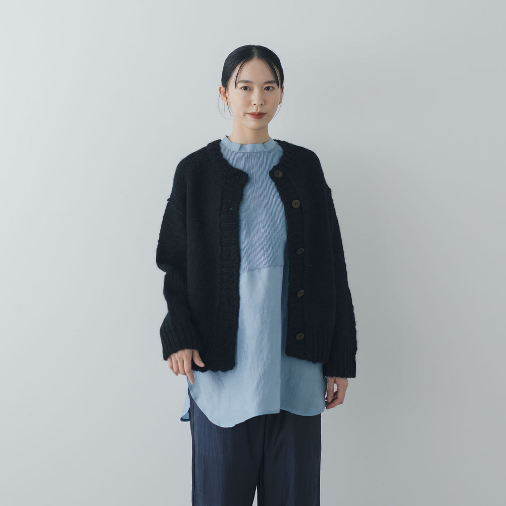 comm. arch. ハンドフレームド チャンキー カーディガン