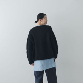 comm. arch. ハンドフレームド チャンキー カーディガン