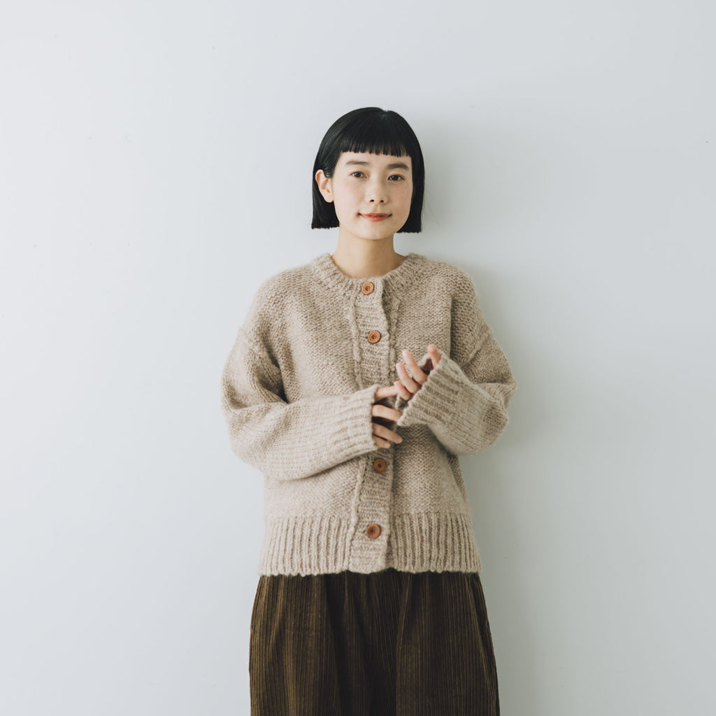 comm. arch. ハンドフレームド チャンキー カーディガン