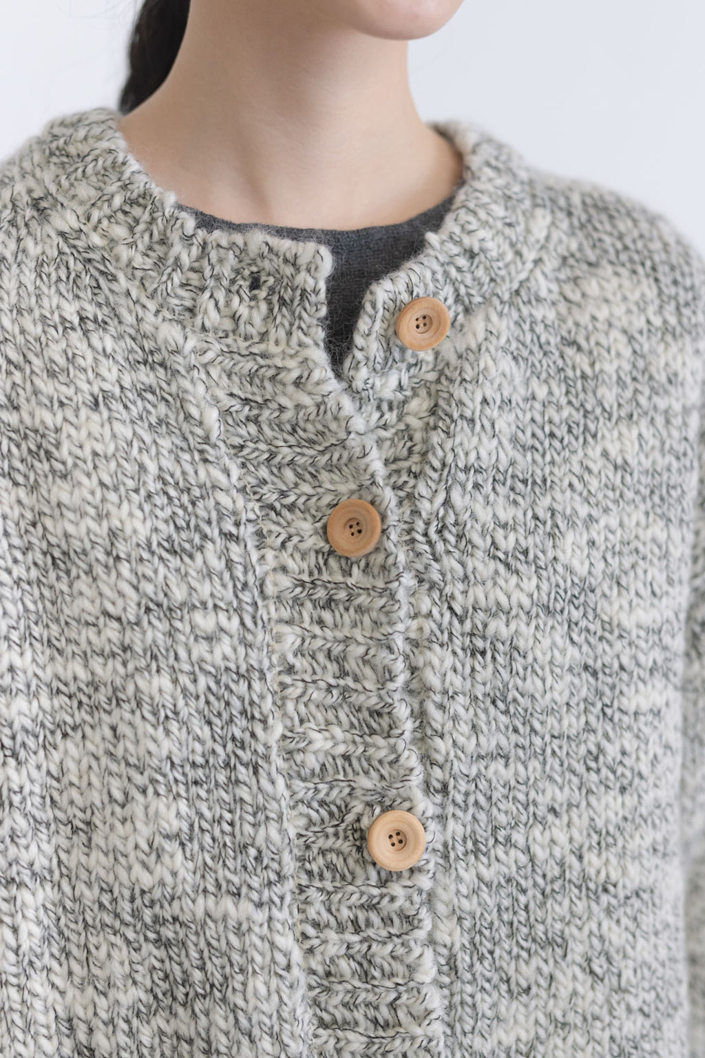 comm. arch. ハンドフレームド チャンキー カーディガン