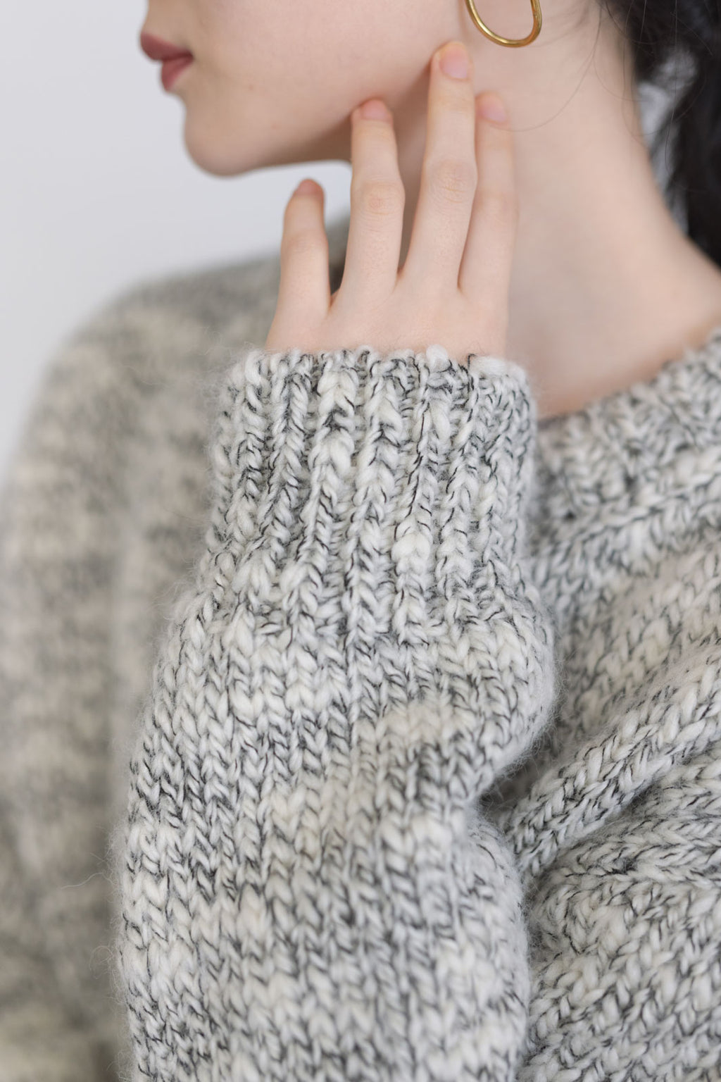 comm. arch. ハンドフレームド チャンキー カーディガン