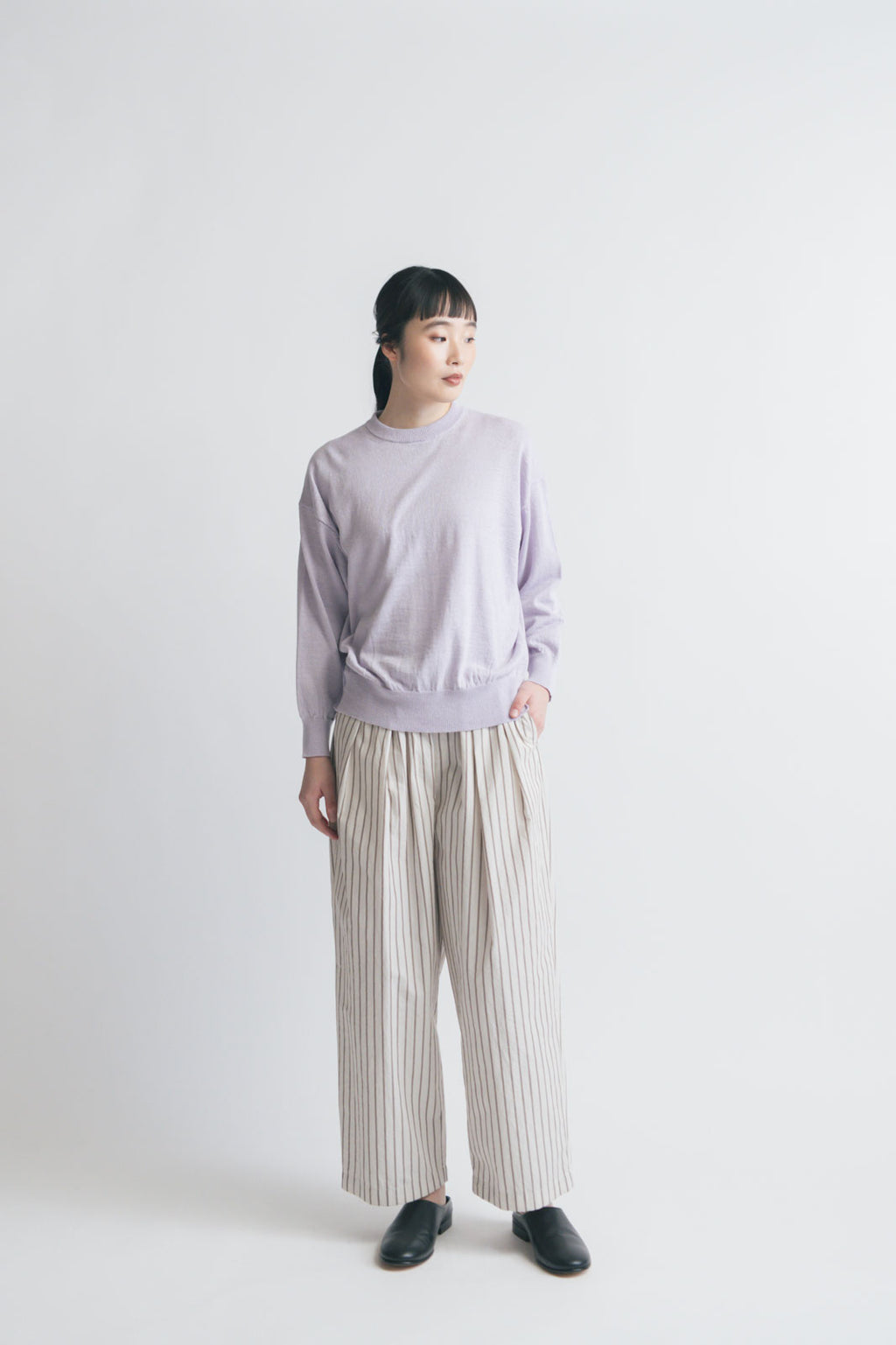 comm. arch. リネンシルク ハイガーゼ プルオーバー