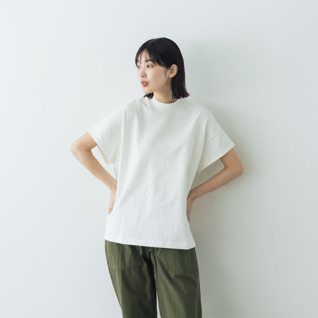 comm. arch. エアースピンド コットン モック ショートスリーブTシャツ