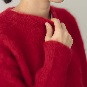 comm. arch. ハンドフレームド モヘア プルオーバー