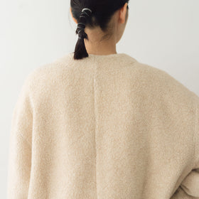 comm. arch. ウールコットン ボア フリース カーディガン