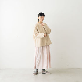 comm. arch. ウールコットン ボア フリース カーディガン