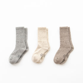 縮みにくく蒸れない、羊毛厚手ウールソックス