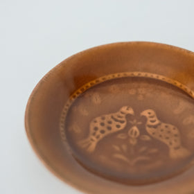 郡司製陶所 型打ち4寸皿 とり