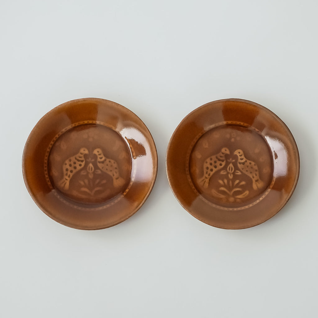 郡司製陶所 型打ち4寸皿 とり