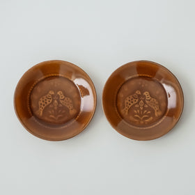 郡司製陶所 型打ち4寸皿 とり