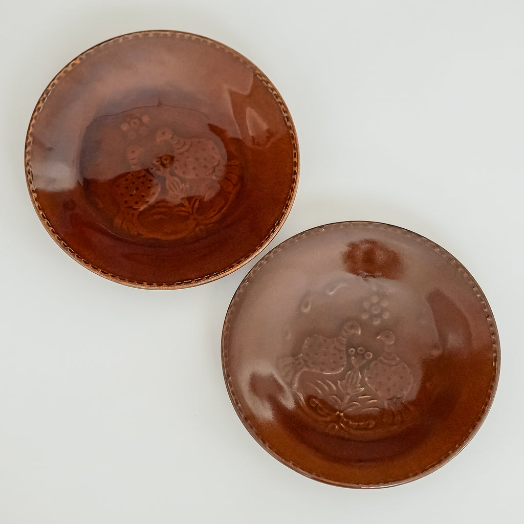 郡司製陶所 型打ち6寸皿 とり