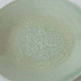 郡司製陶所 型打ち6寸皿 とり