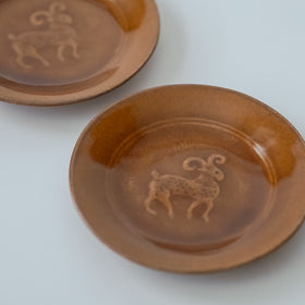 郡司製陶所 型打ち4寸皿 ひつじ