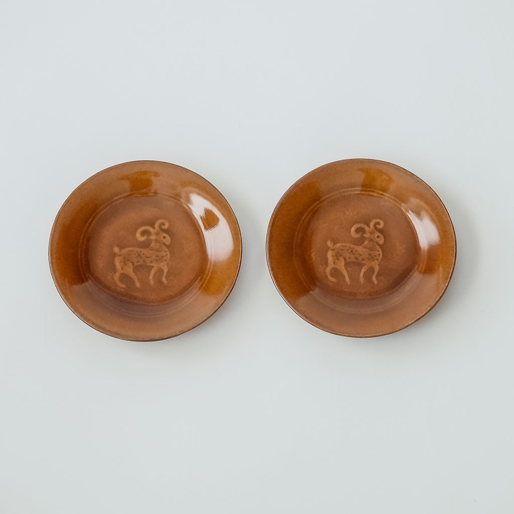 郡司製陶所 型打ち4寸皿 ひつじ