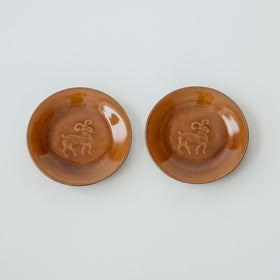 郡司製陶所 型打ち4寸皿 ひつじ