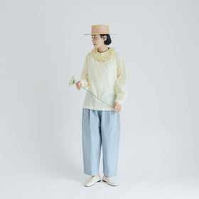 BUNON フリルカラーブラウス パステルイエロー