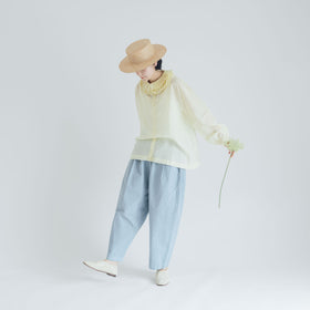 BUNON フリルカラーブラウス パステルイエロー
