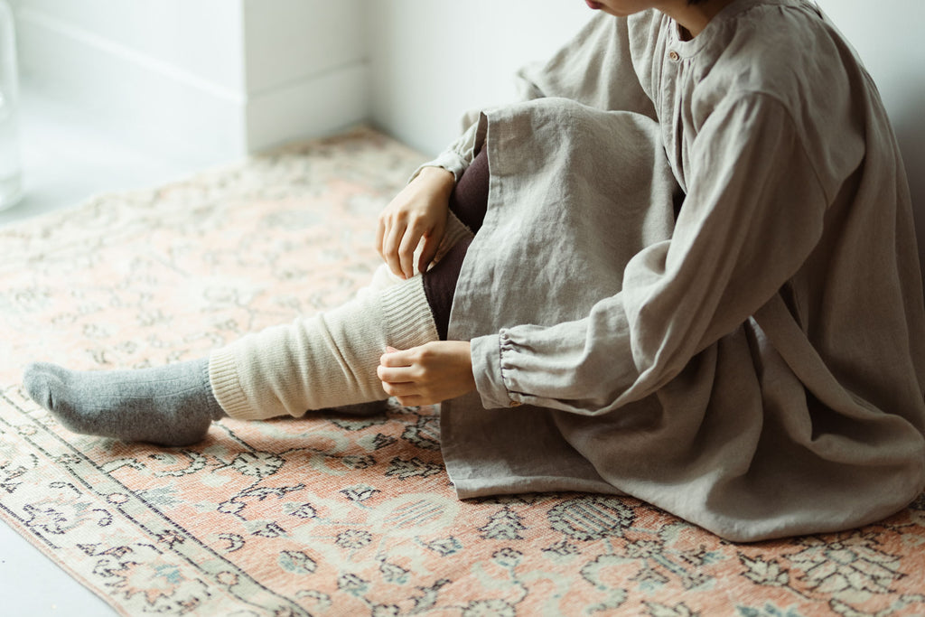 Nature is me アルパカウールのレッグウォーマー