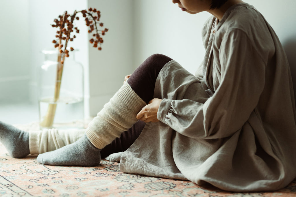 Nature is me アルパカウールのレッグウォーマー