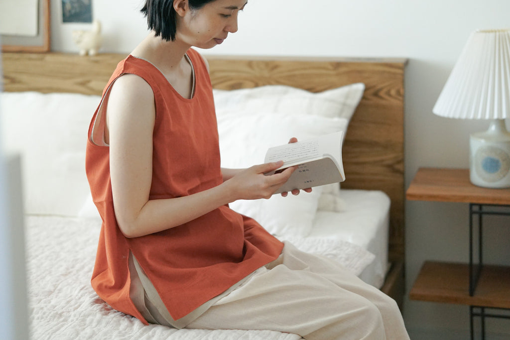 【SALE】 Nature is me カディコットン ノースリーブシャツ