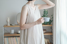 【SALE】 Nature is me カディコットン スリットワンピース