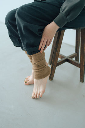 くらすこと 内側シルクのコットンレッグウォーマー