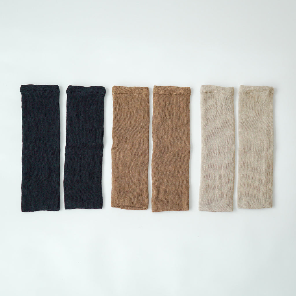 くらすこと 内側シルクのコットンレッグウォーマー